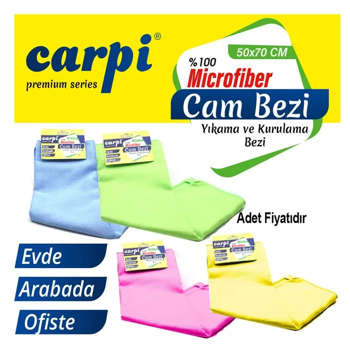 CARPİ MİKROFİBER BAKLAVA DESEN CAM BEZİ 50X70 CM