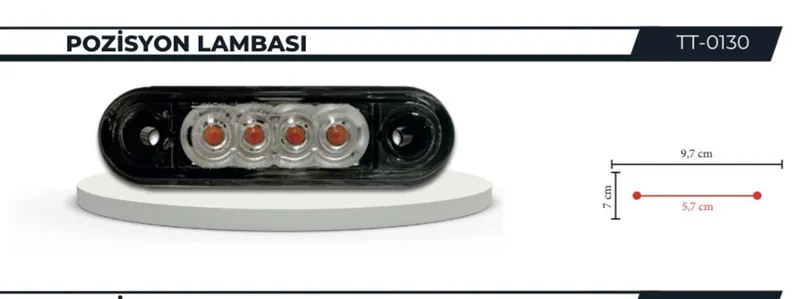 TIRSA PARMAK LAMBA 4 LEDLİ SARI MERCEKLİ (2 ADET LASTİKLİ)