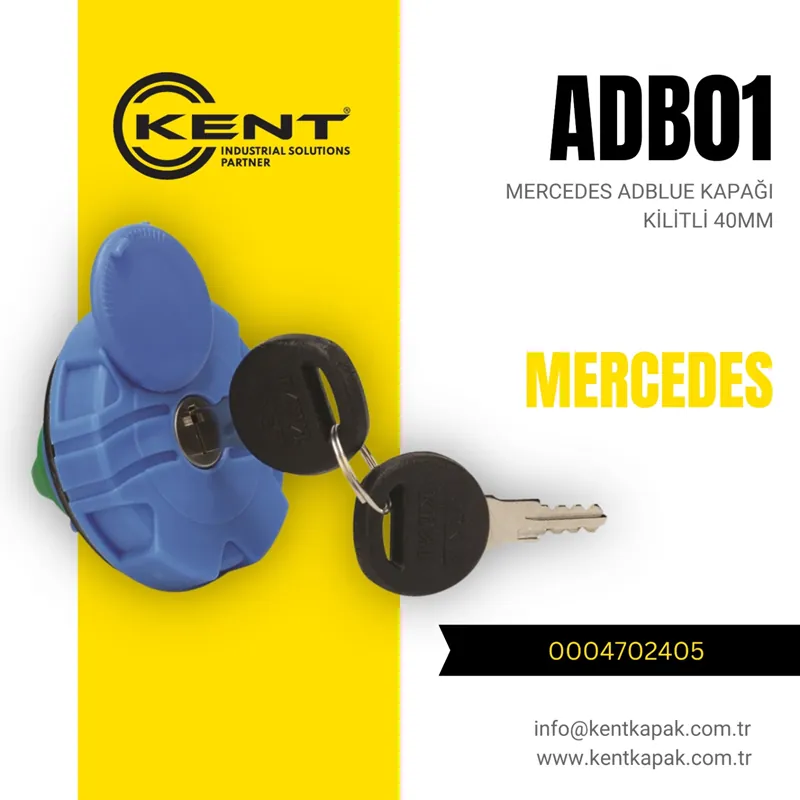 KENT MERCEDES AD BLUE KAPAĞI KİLİTLİ(40 MM)