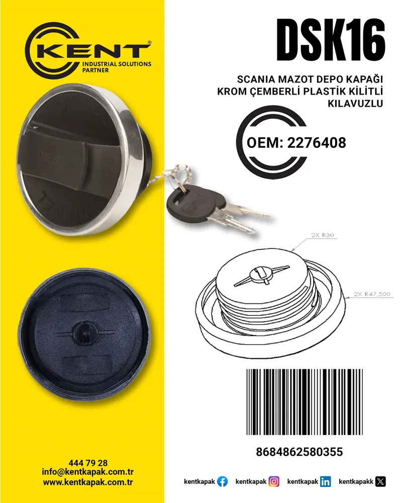KENT DEPO KAPAĞI KLAVUZLU PLASTİK
