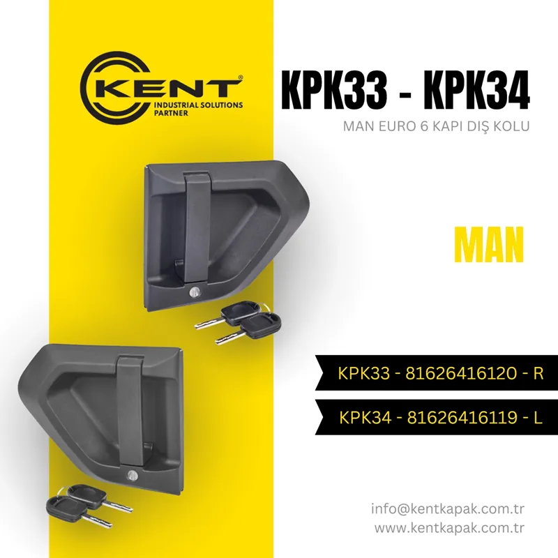 KENT MAN EURO 6 KAPI DIŞ KOLU SOL PLASTİK KİLİTLİ