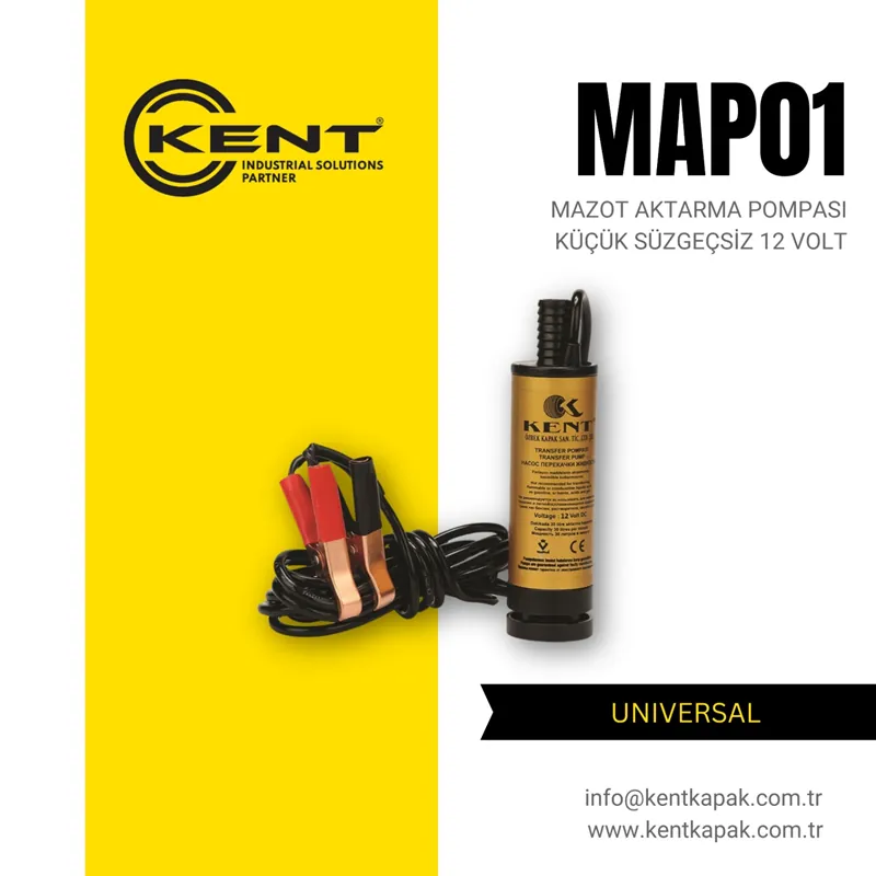 KENT MAZOT AKTARMA POMPASI 12V KÜÇÜK SÜZGEÇSİZ