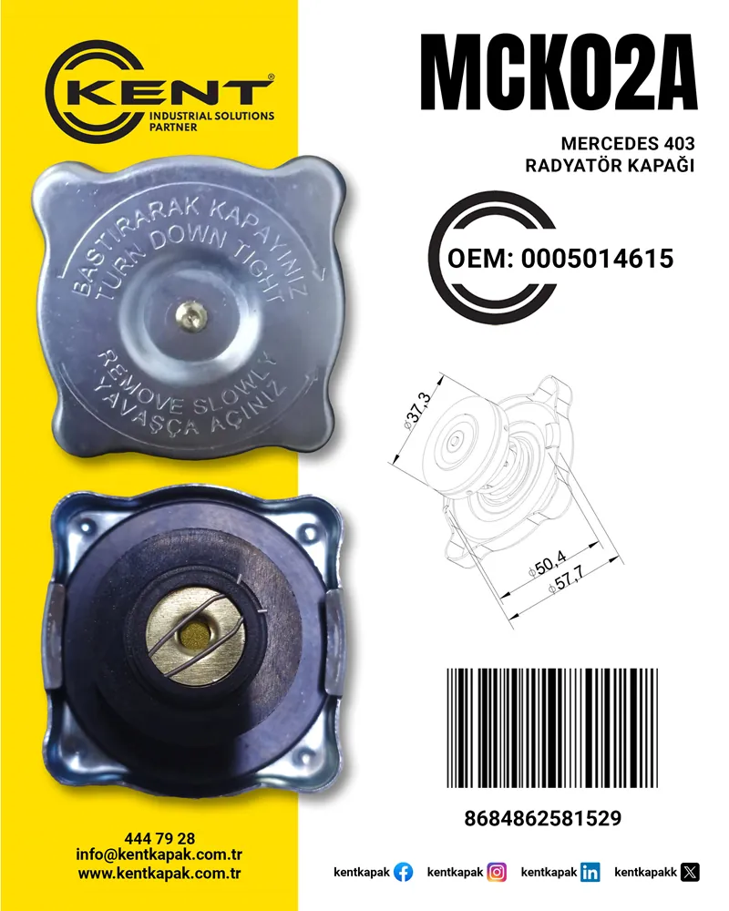 KENT RADYATÖR KAPAĞI 403 ZİNCİRLİ TİP