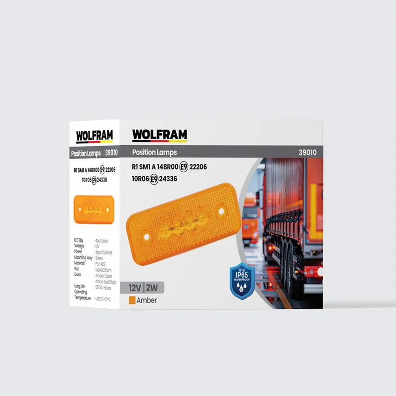 WOLFRAM SİDE MARKER SARI (E) BELGELİ 12V 2W