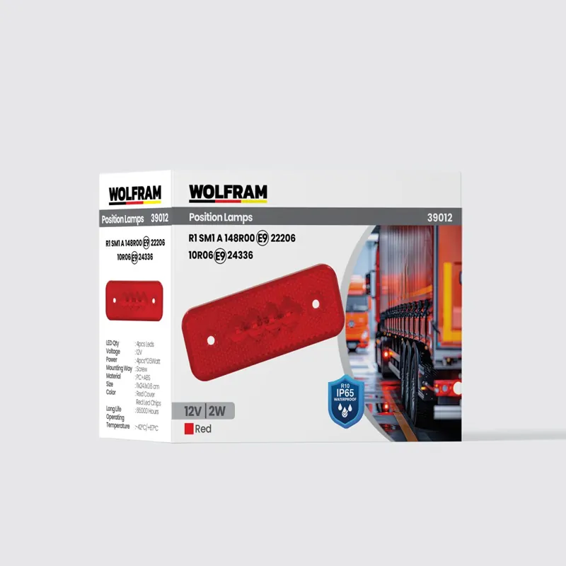 WOLFRAM SİDE MARKER KIRMIZI (E) BELGELİ 12V 2W