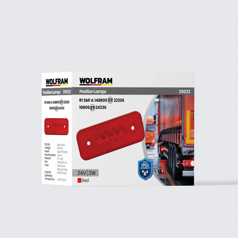 WOLFRAM SİDE MARKER KIRMIZI (E) BELGELİ 24V 2W
