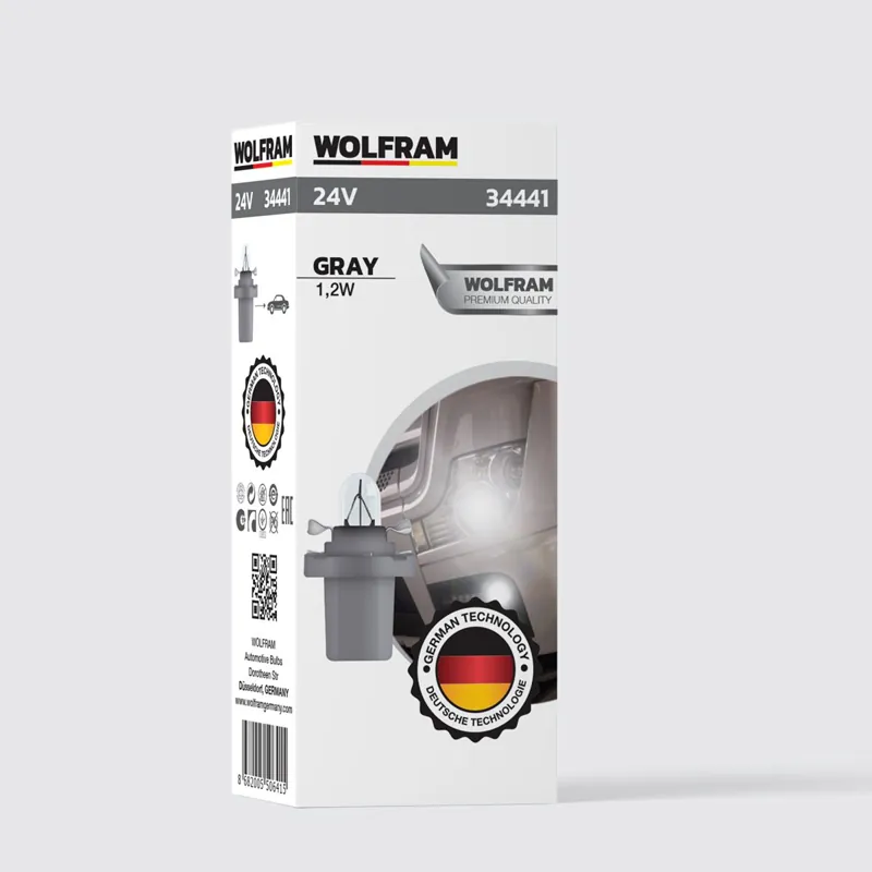 WOLFRAM 24 VOLT 1,2 WAT GRİ DUYLU AMPÜL
