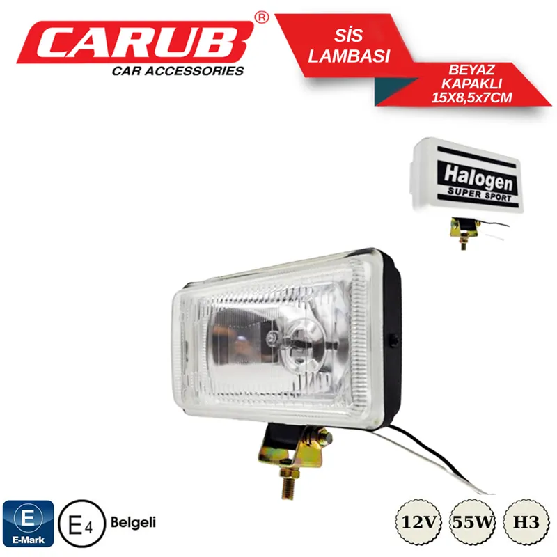 CARUB SİS LAMBA COMET 450 15X8.5X7CM KAPAKLI BEYAZ