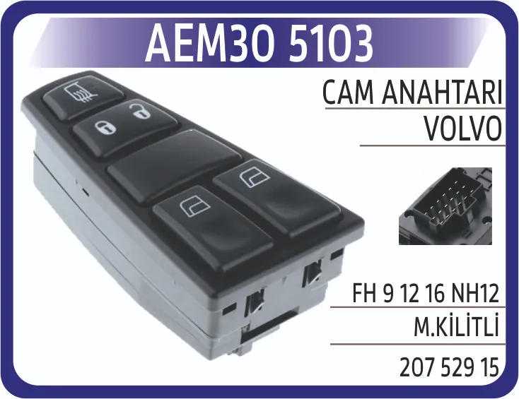 AEM VOLVO FH 9 12 16 NH12 CAM ANAHTARI M.KİLİTLİ