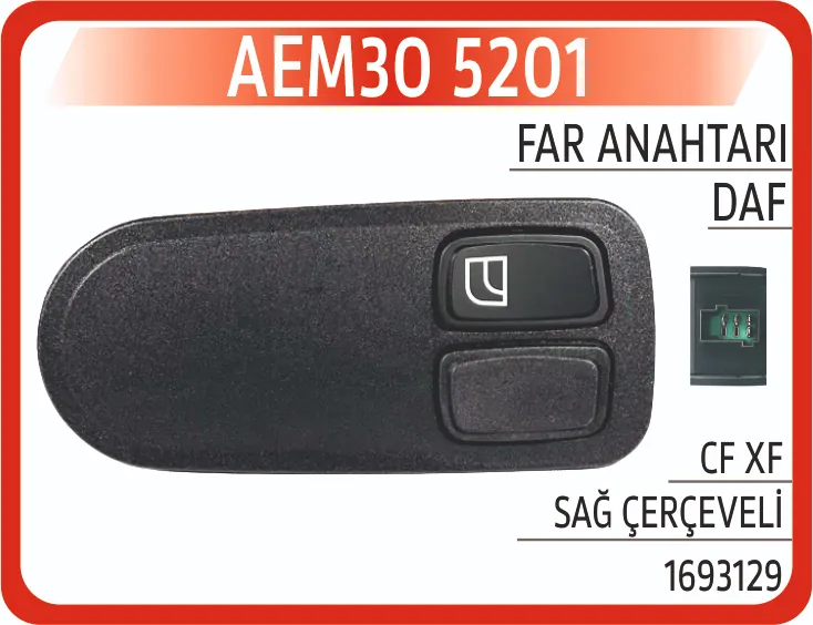 AEM DAF CF XF CAM ANAHTARI SAĞ ÇERÇEVELİ