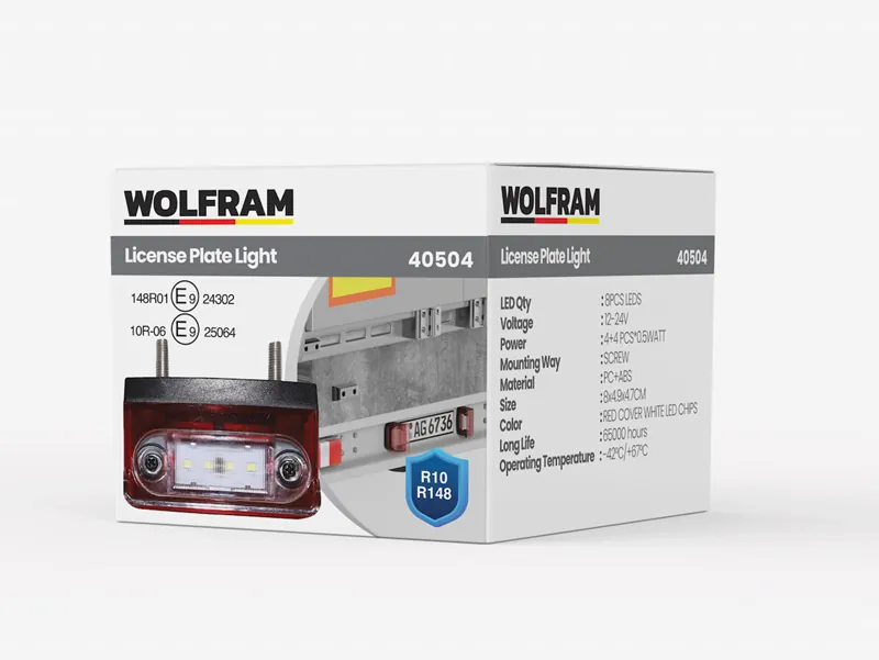 WOLFRAM PLAKA LAMBASI LEDLİ 12/24W E BELGELİ KIRMIZI