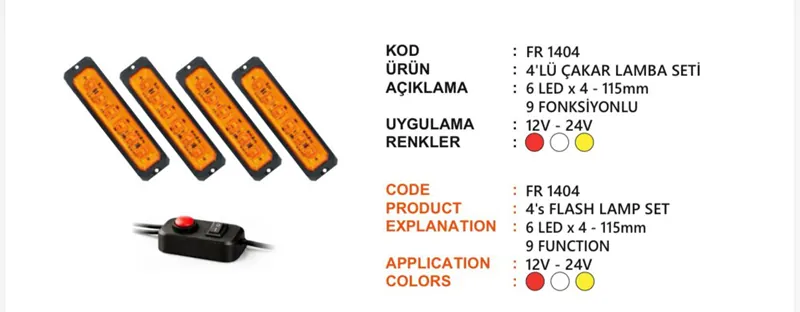 FR 4 LÜ ÇAKAR SETİ BEYAZ