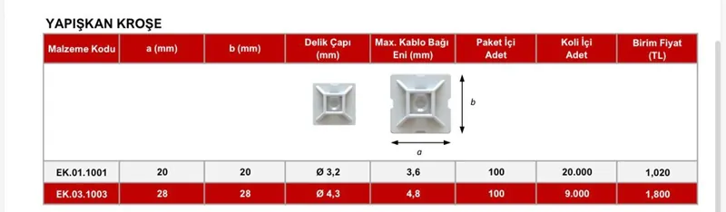 28X28 YAPIŞKAN KROŞE BÜYÜK