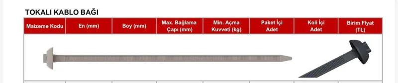 PEMSAN 7.6X380 TOKALI KABLO BAĞI SİYAH