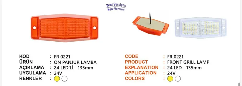 FR SİNYAL LAMBA UNİVERSAL LEDLİ