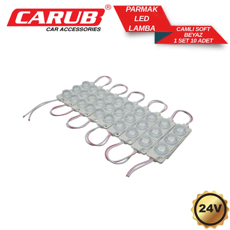 CARUP PARMAL LAMBA 24C CAMLI 10LU SET BEYAZ