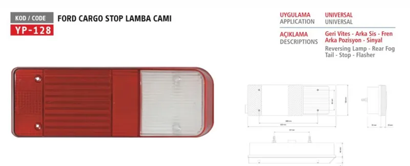 YP FORD KARGO STOP LAMBA CAMI