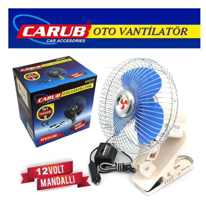 CARUB VANTİLATÖR 12V 10 İNCH MANDALLI