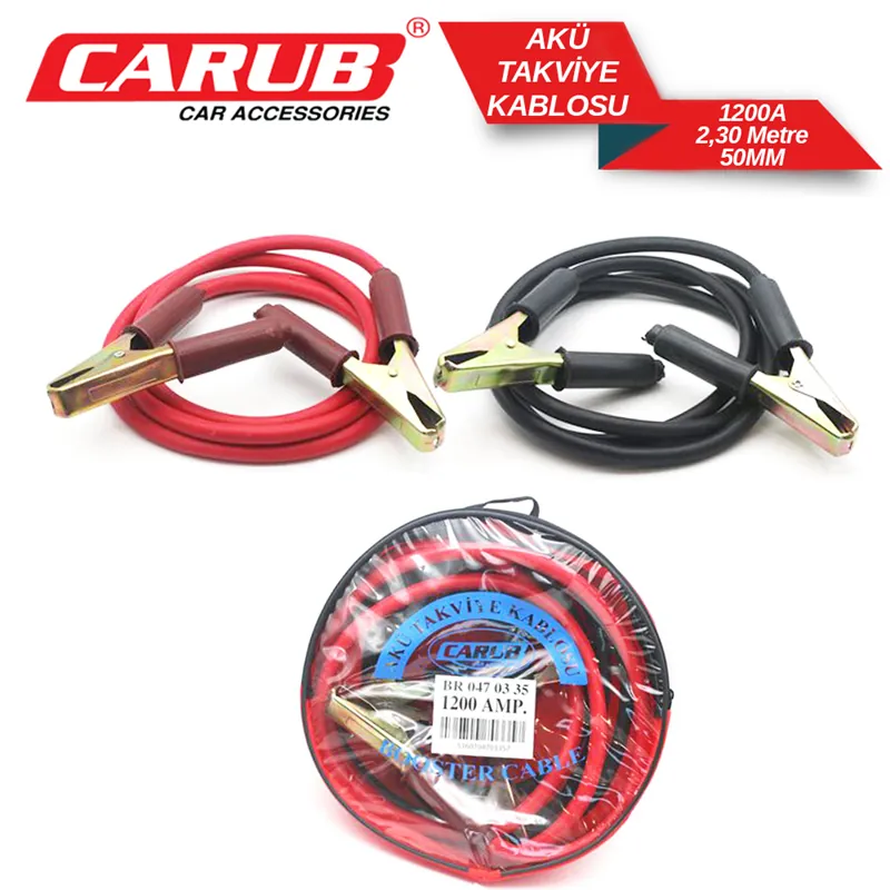 CARUB AKÜ TAKVİYE PROFESYONEL 50 MM 1200 AH.2,3 MT
