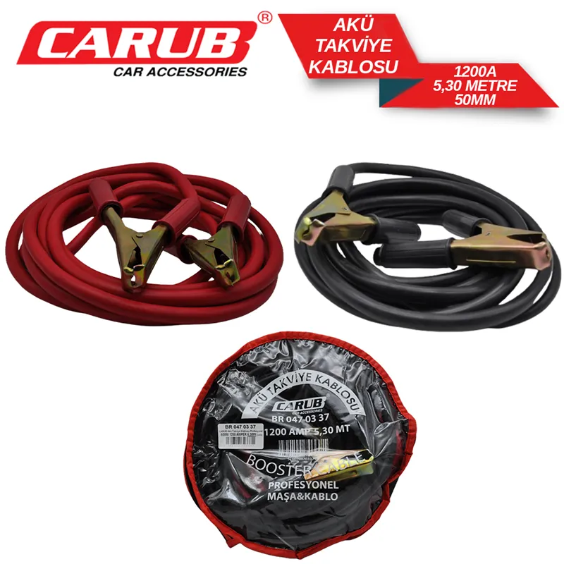 CARUB AKÜ TAKVİYE PROFESYONEL 50 MM 1200 AH.5,3 MT