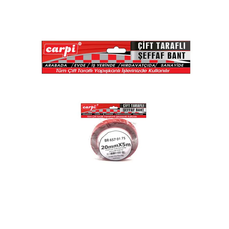 CARPİÇİFT TARAFLI BANT 20MMX5M POŞETLİ
